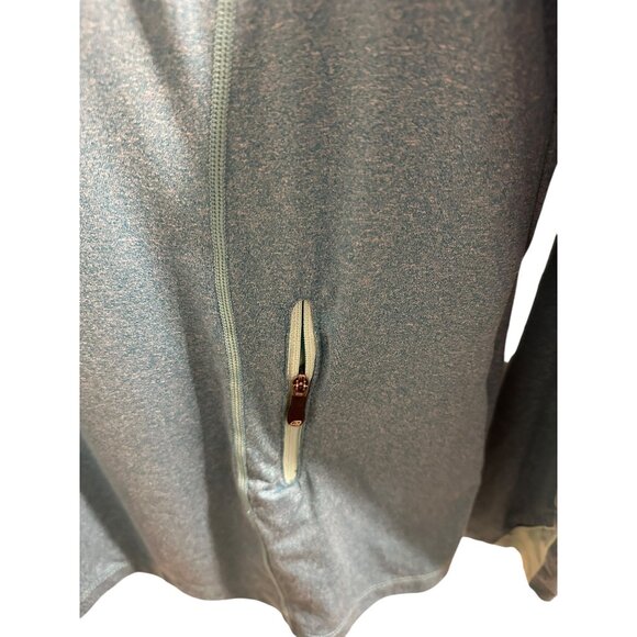 ๐ 2/$20 Road Runner Two Tones Turquoise Athletic Pullover with Thumb Holes sz L - Picture 7 of 10